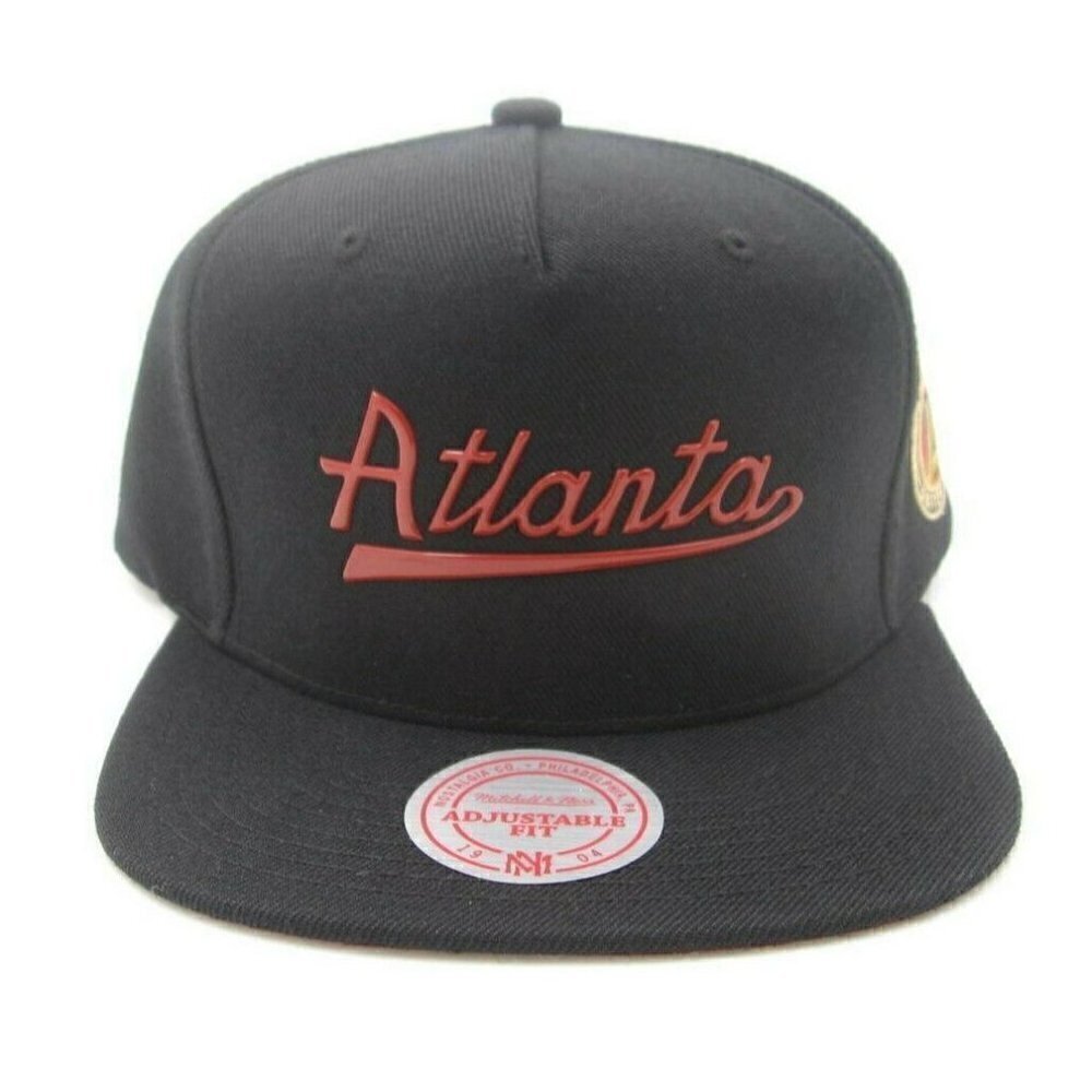 New Mitchell & Ness Atlanta United FC‎ Trucker Snapback Adj Wool Blend Black Hat